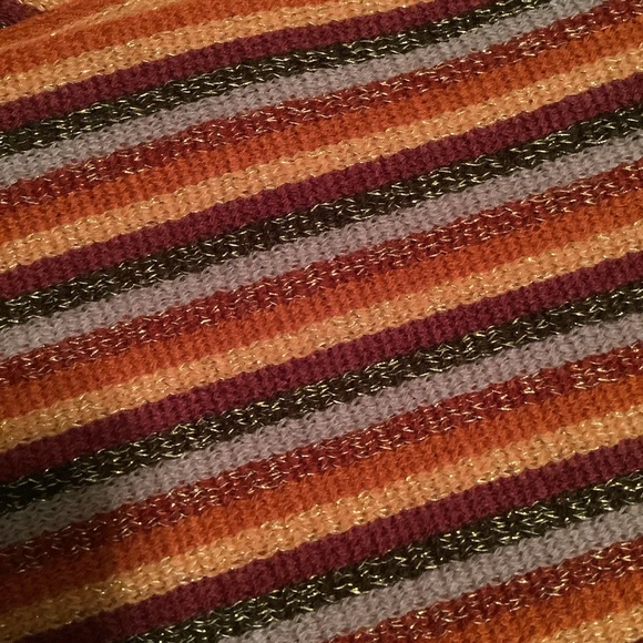 CEJON Italian colorful scarf with fringe NWT - Picture 4 of 4